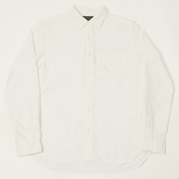 Beams Plus Button Down Oxford Shirt - White