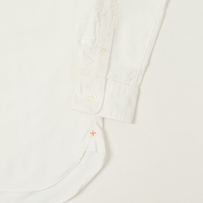Beams Plus Button Down Oxford Shirt - White
