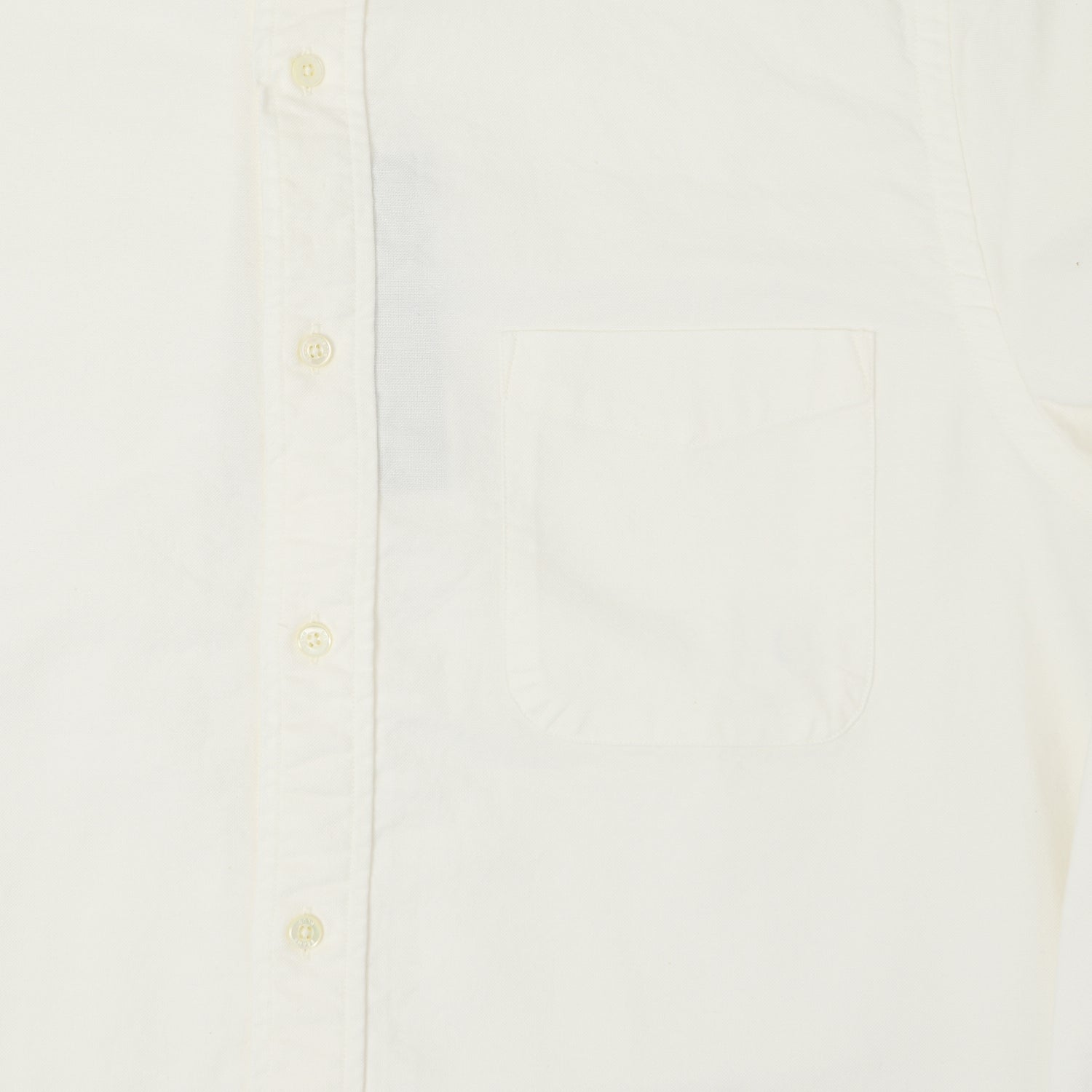 Beams Plus Button Down Oxford Shirt - White