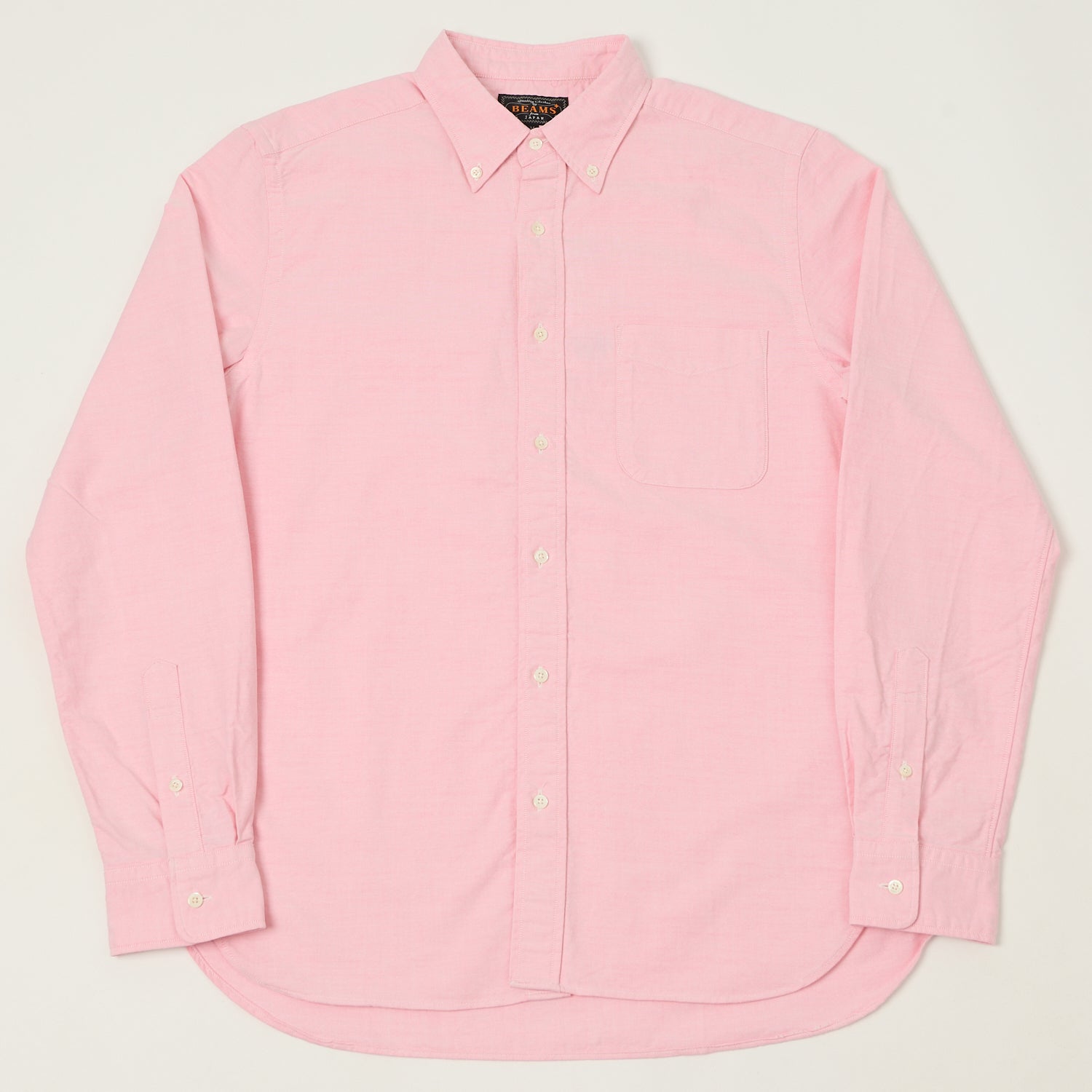 Beams Plus Button Down Oxford Shirt - Pink
