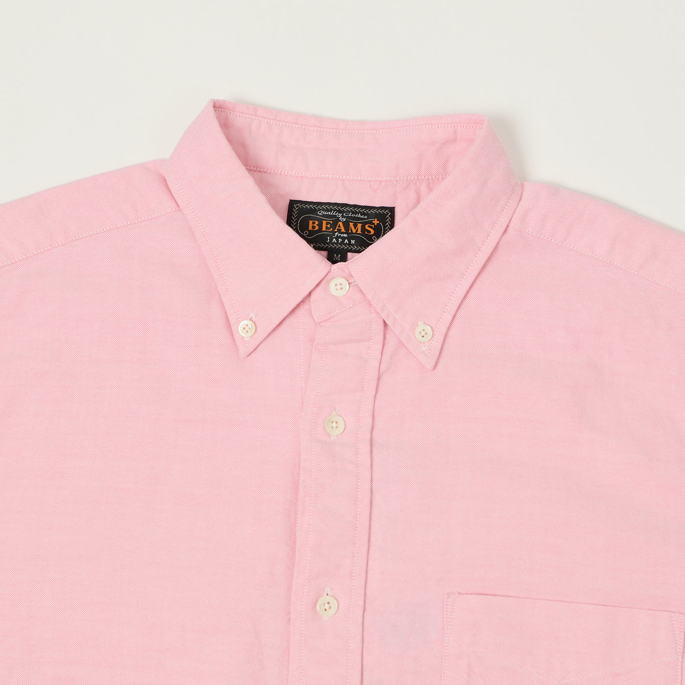 Beams Plus Button Down Oxford Shirt - Pink