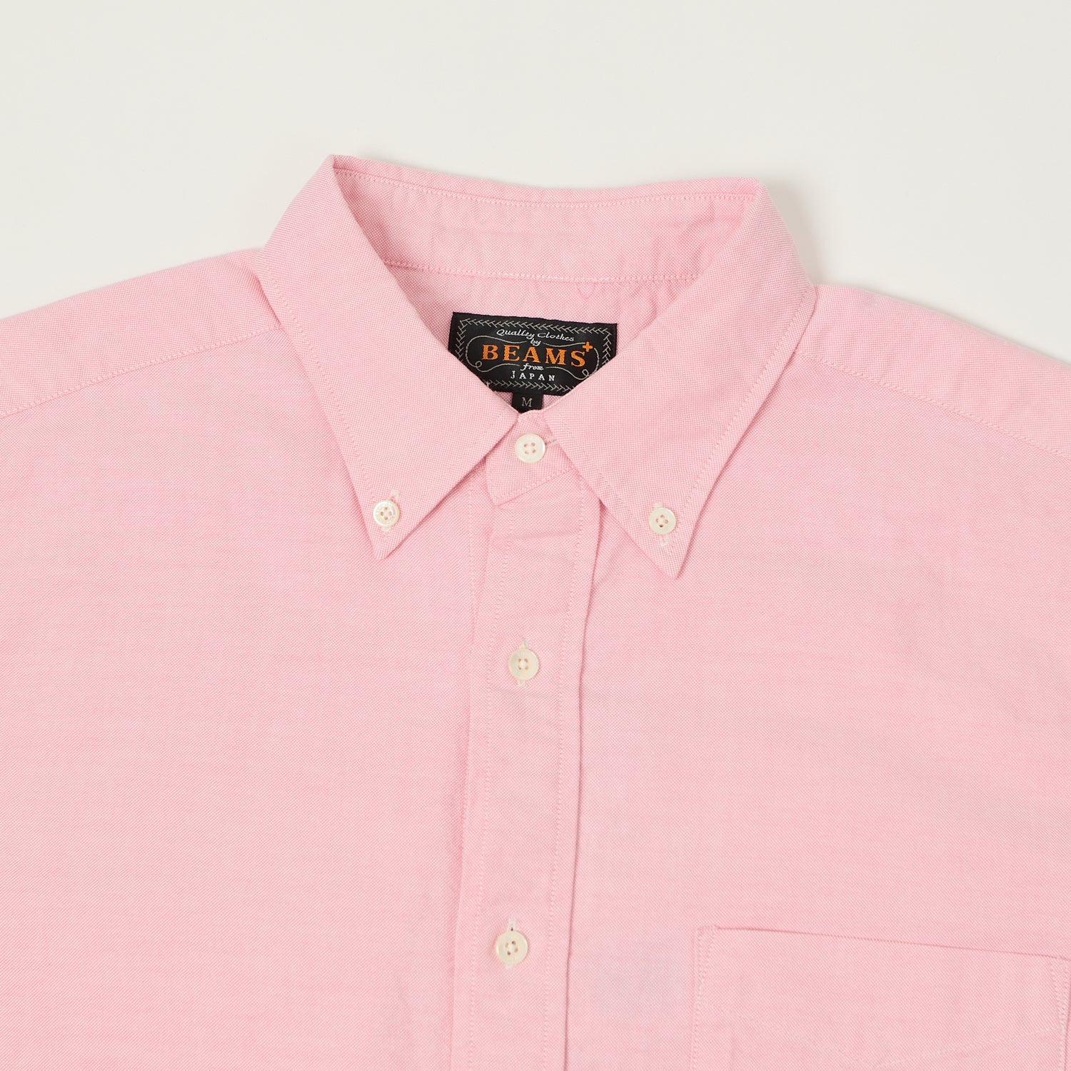 Beams Plus Button Down Oxford Shirt - Pink