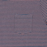 Beams Plus Stripe Pocket T-Shirt - Indigo/Red