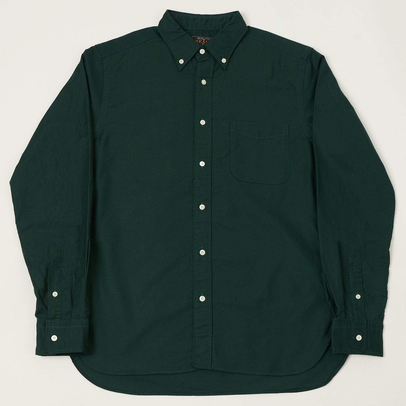 Beams Plus Button Down Oxford Shirt - Green
