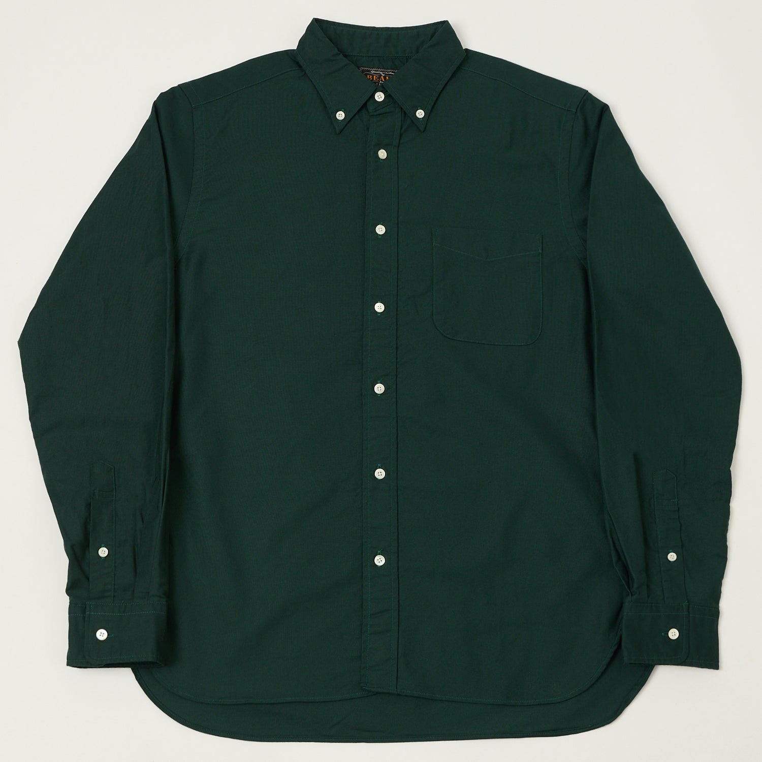 Beams Plus Button Down Oxford Shirt - Green