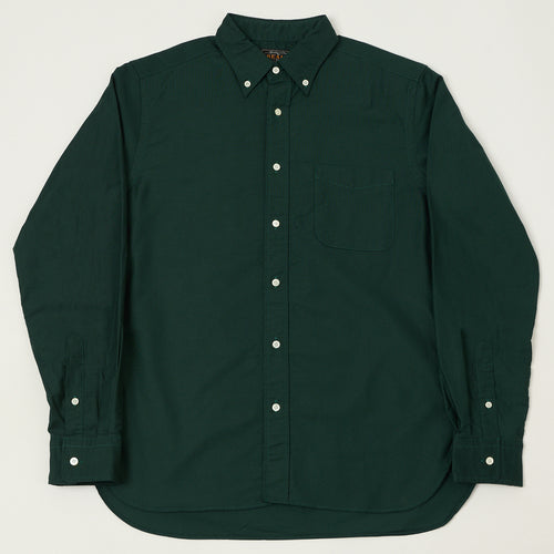Beams Plus Button Down Oxford Shirt - Green