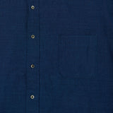Beams Plus Band Collar Chambray Shirt - Indigo