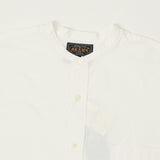 Beams Plus Superfine Band Collar Shirt - White