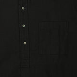 Beams Plus Herringbone Twill Band Collar Pullover Shirt - Black