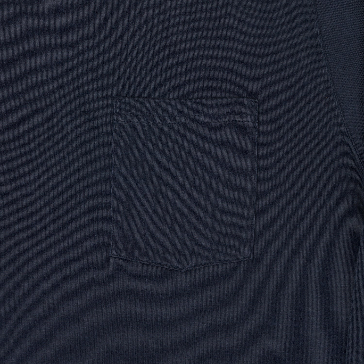 Beams Plus Two Tone Rayon Long Sleeve Pocket T-Shirt - Navy