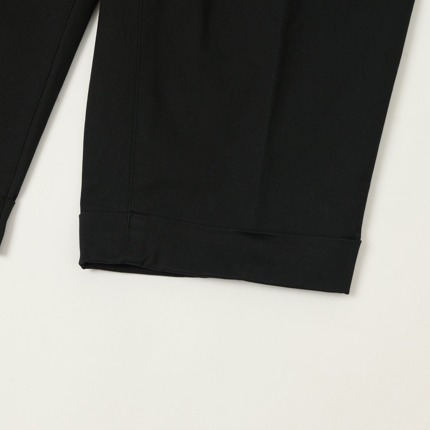 Beams Plus Double Pleat Twill Trousers - Black