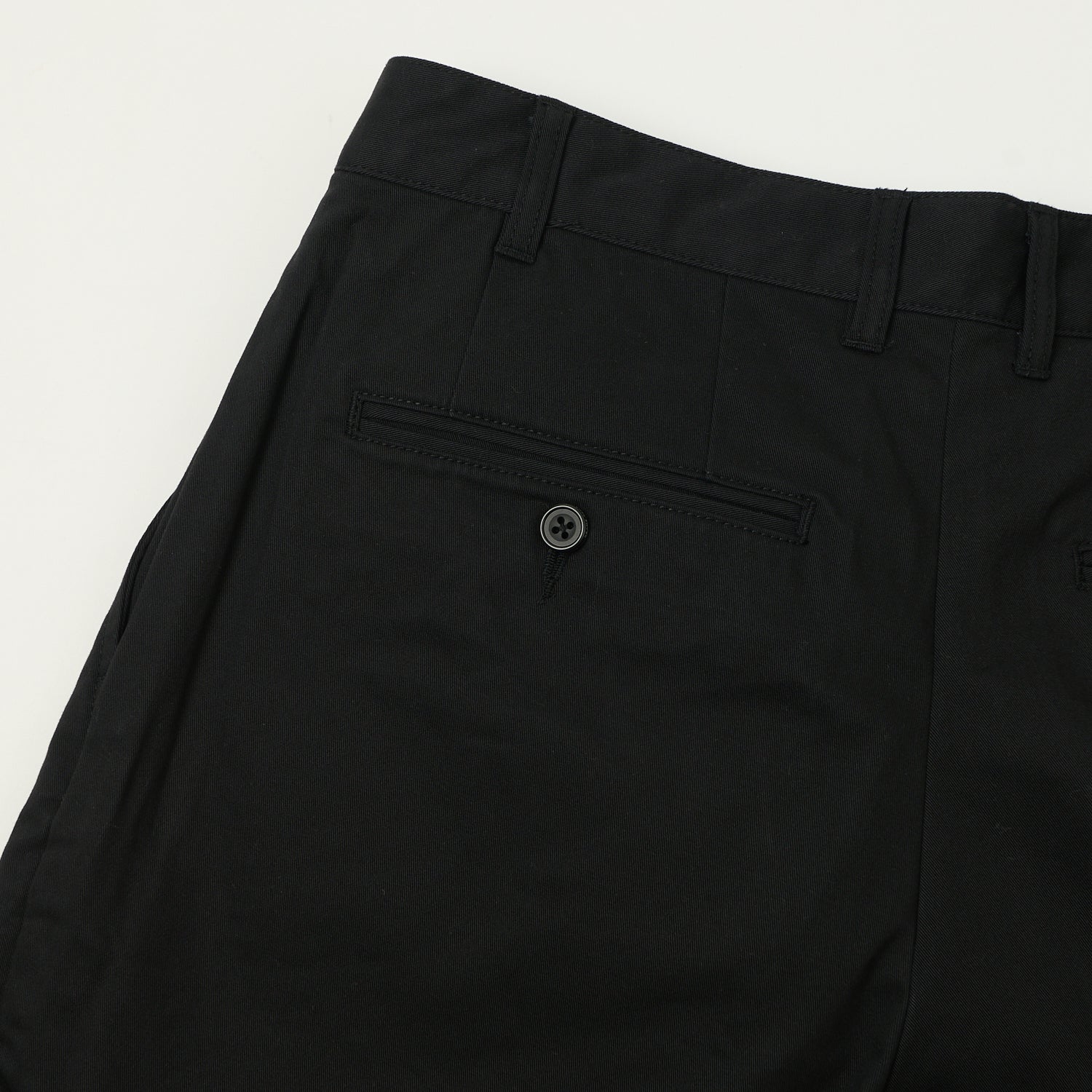 Beams Plus Double Pleat Twill Trousers - Black