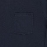 Beams Plus Two Tone Rayon Long Sleeve Pocket T-Shirt - Navy
