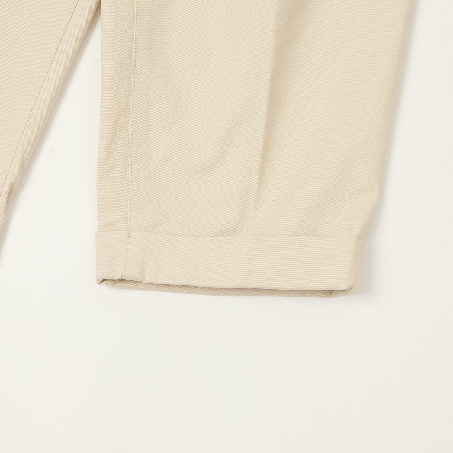 Beams Plus Double Pleat Twill Trousers - Cement