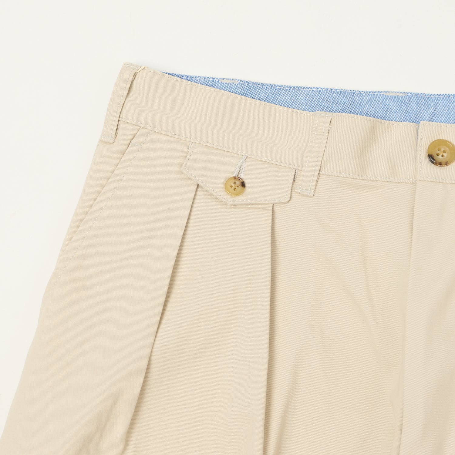 Beams Plus Double Pleat Twill Trousers - Cement