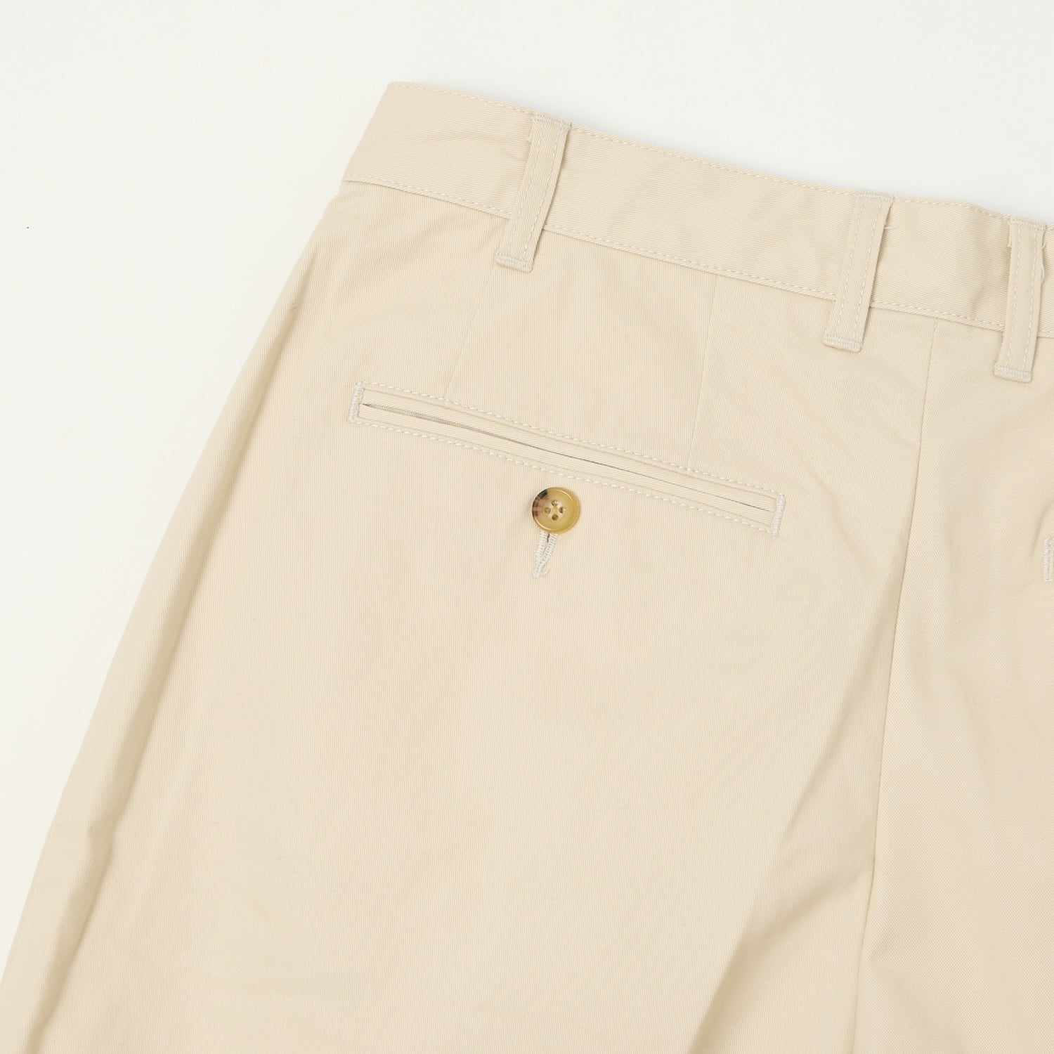 Beams Plus Double Pleat Twill Trousers - Cement