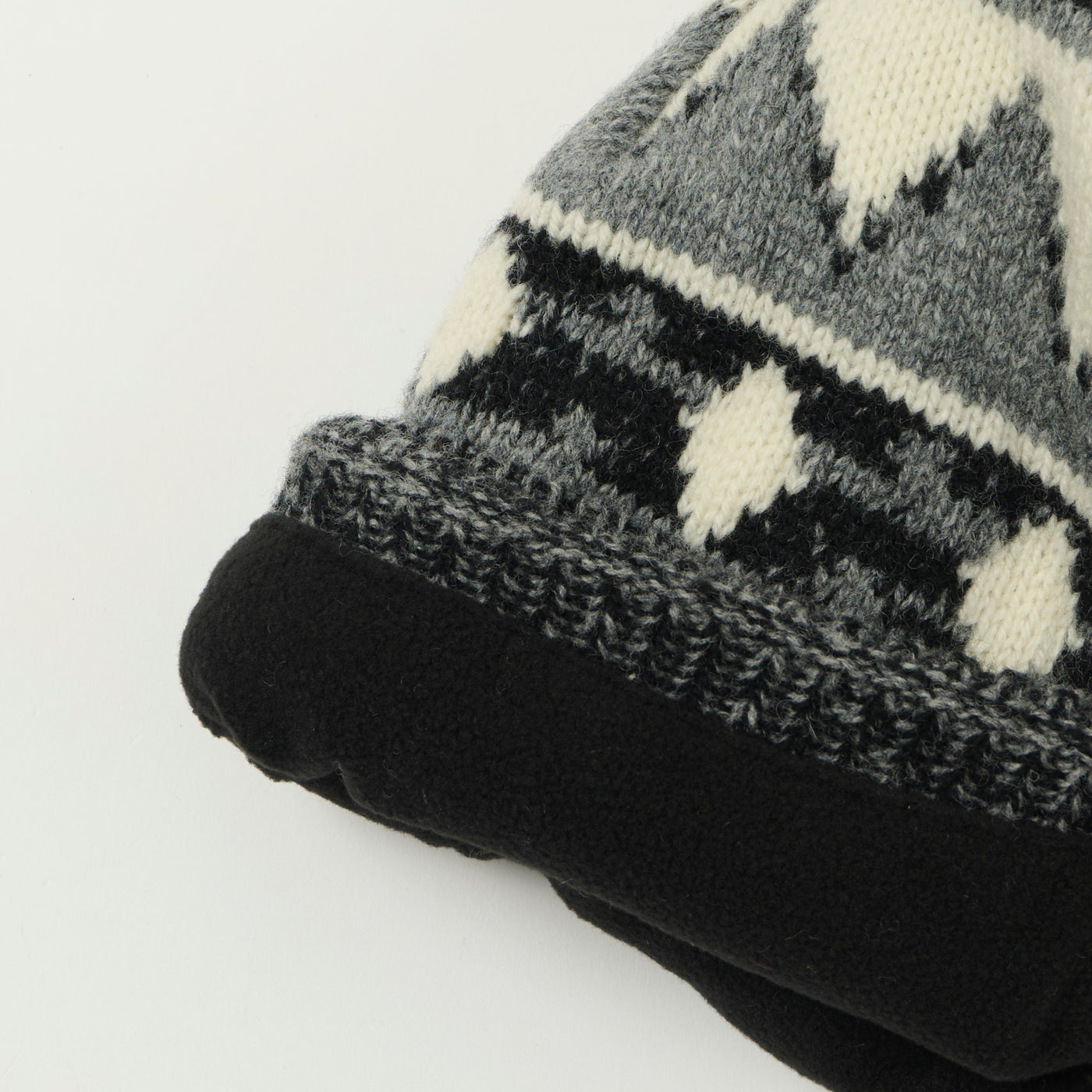 Beams Plus Nordic Bobble Beanie - Grey/Multi