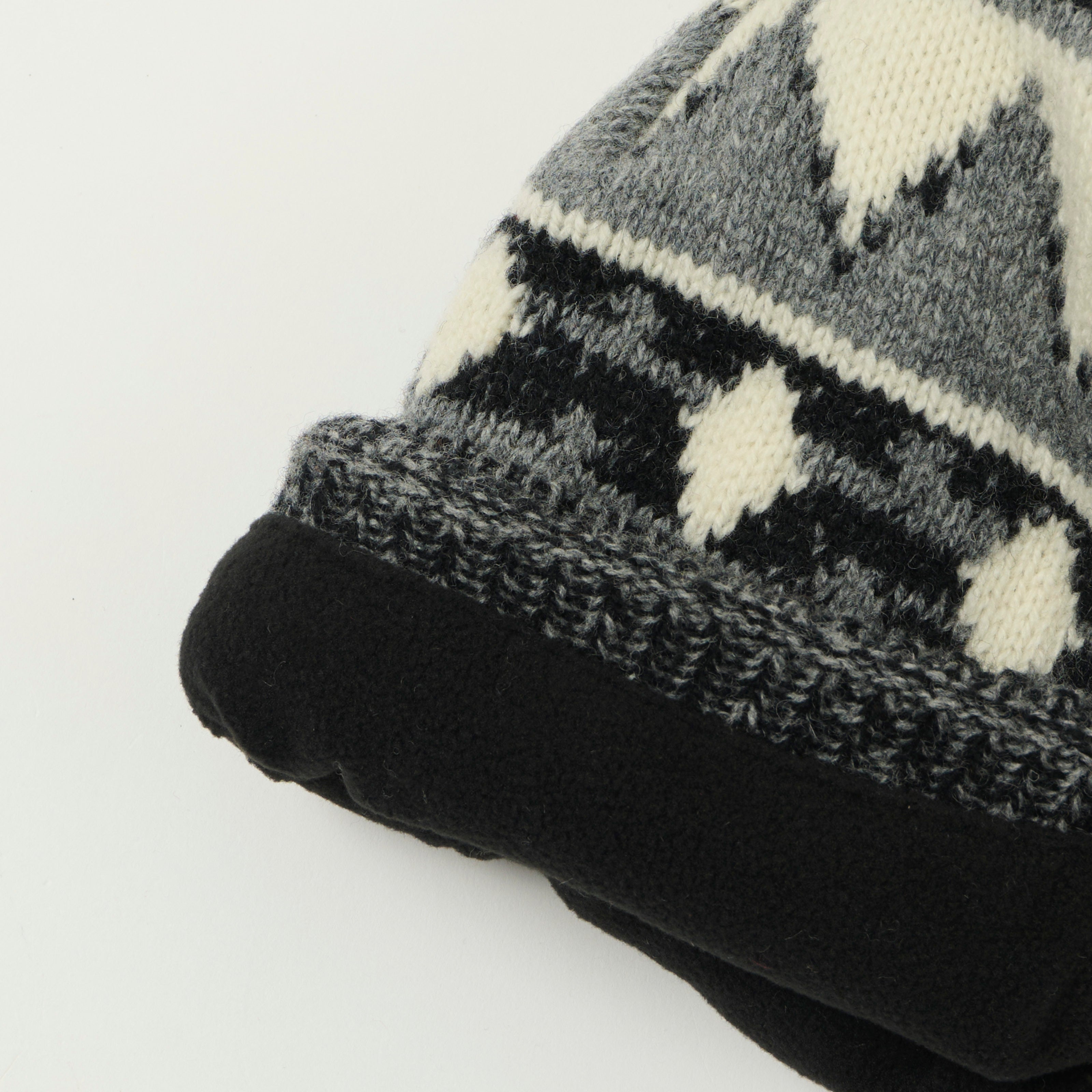 Beams Plus Nordic Bobble Beanie - Grey/Multi