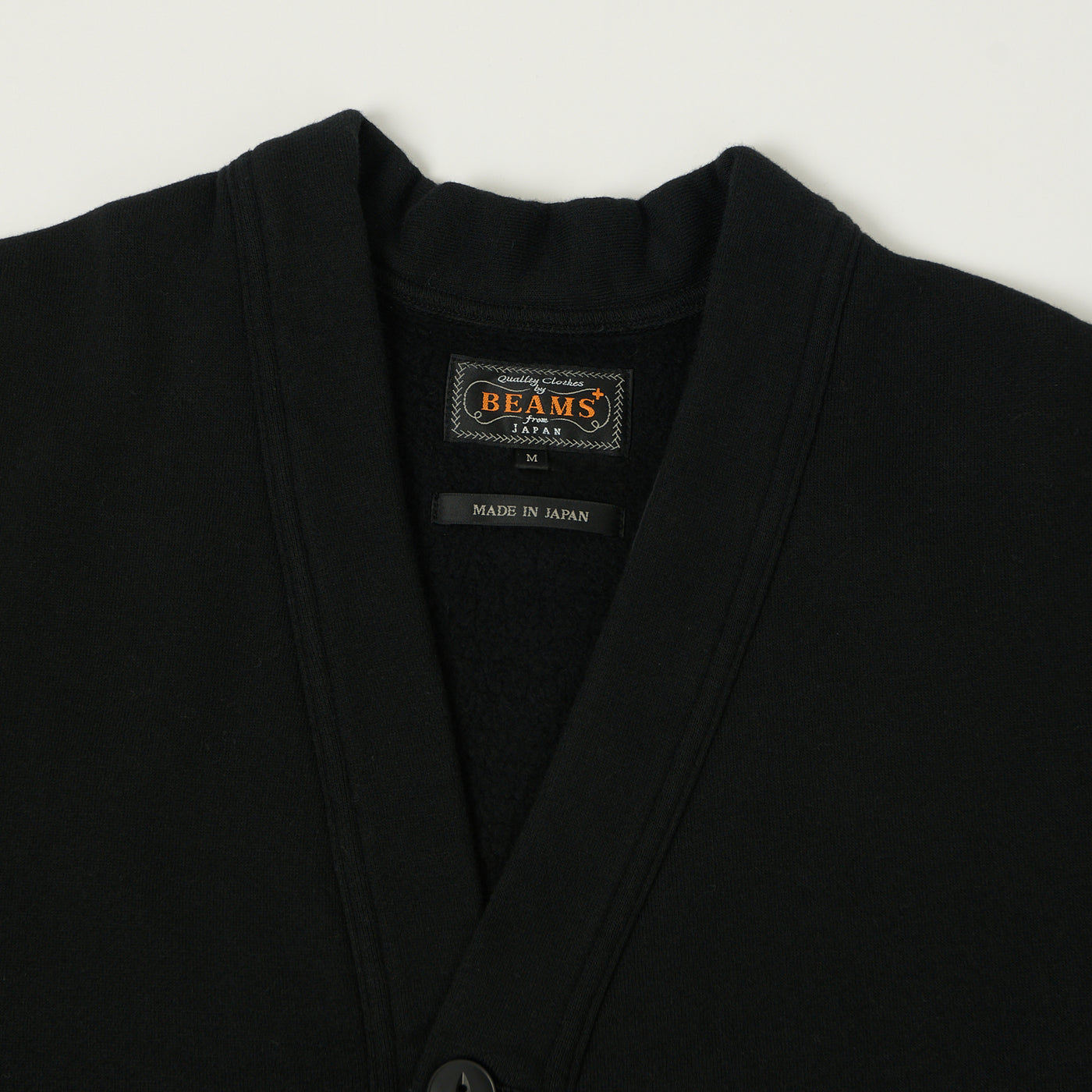 Beams Plus Button Up Sweat Cardigan - Black