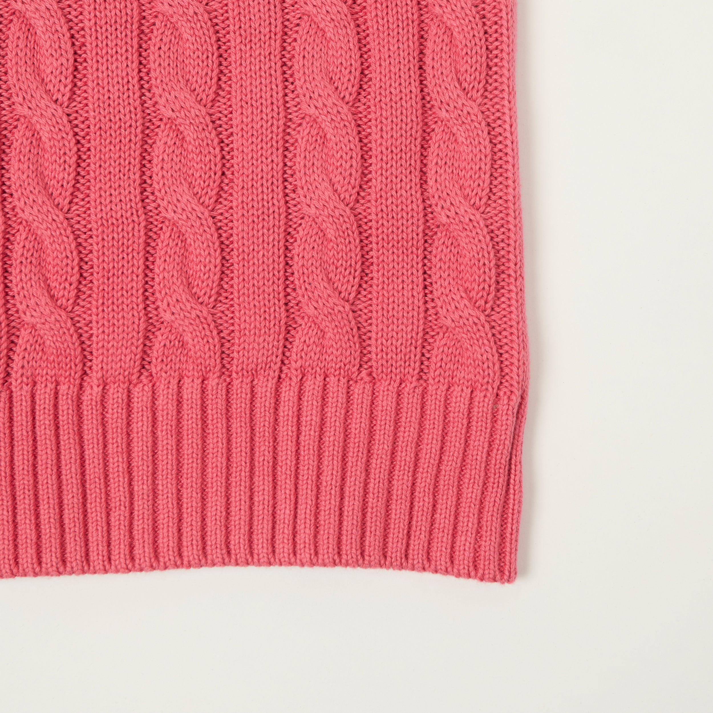 Beams Plus Cable Knit Vest - Red