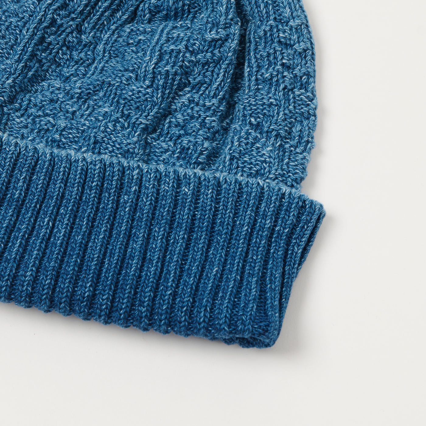 Beams Plus Cable Knit Watch Cap - Light Indigo