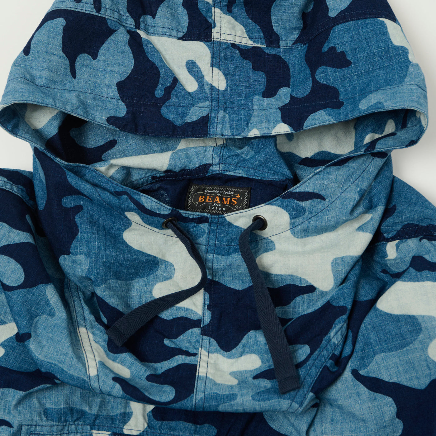 Beams Plus Rip Stop Military Smock - Blue Camo
