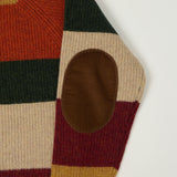 Beams Plus Multi Stripe Jumper - Brown/Multi