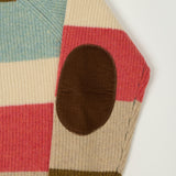 Beams Plus Multi Stripe Jumper - Teal/Multi