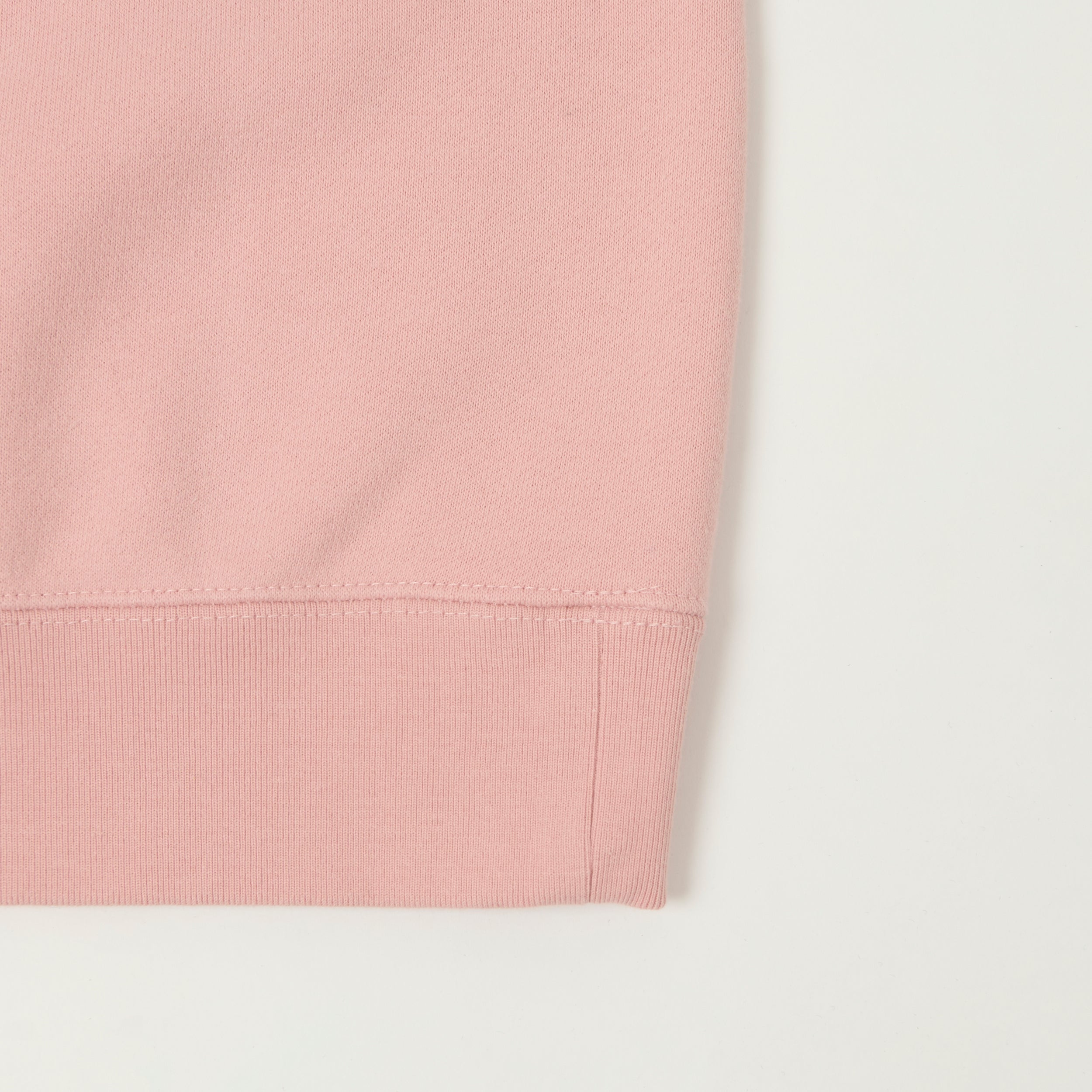 Beams Plus Cut Off Sleeve Raglan Sweatshirt - Pink