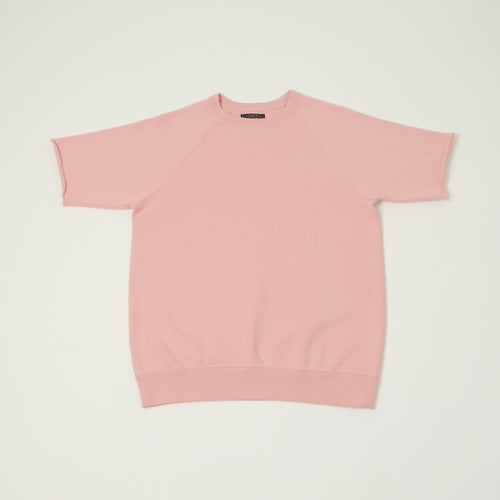 Beams Plus Cut Off Sleeve Raglan Sweatshirt - Pink