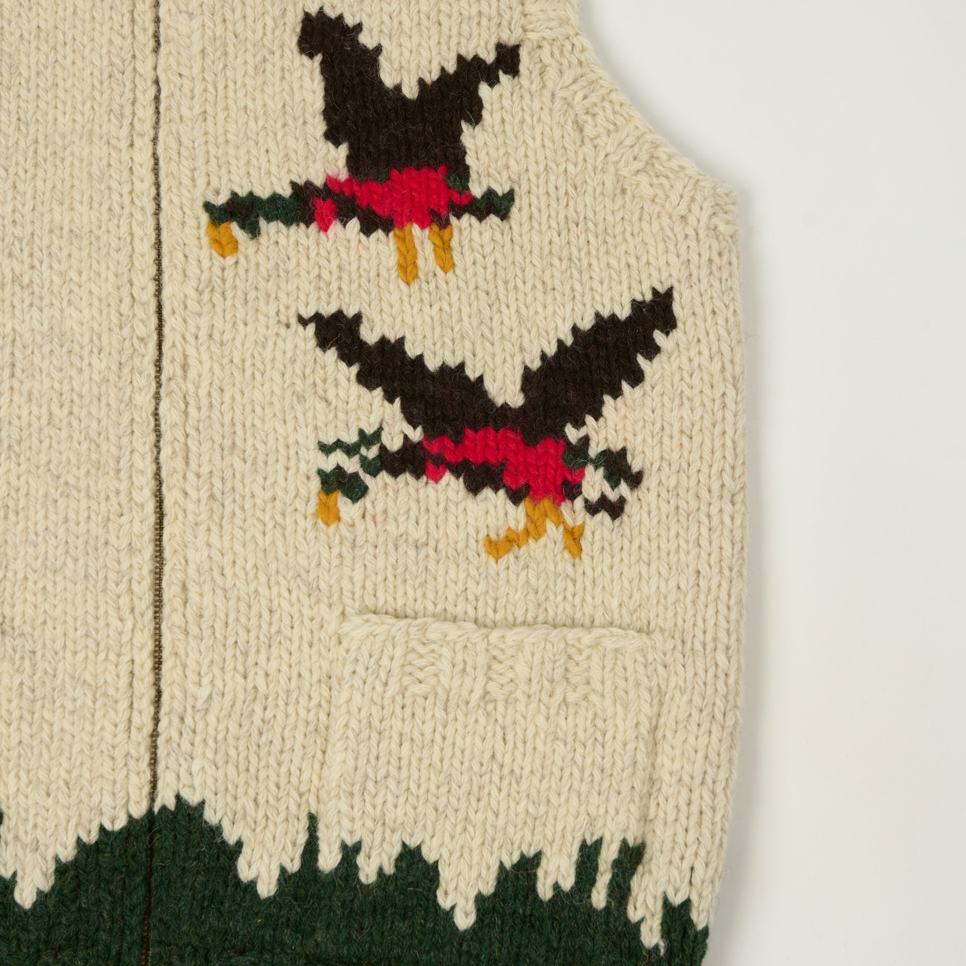 Beams Plus Shawl Collar Duck 'Cowichan' Vest - Beige