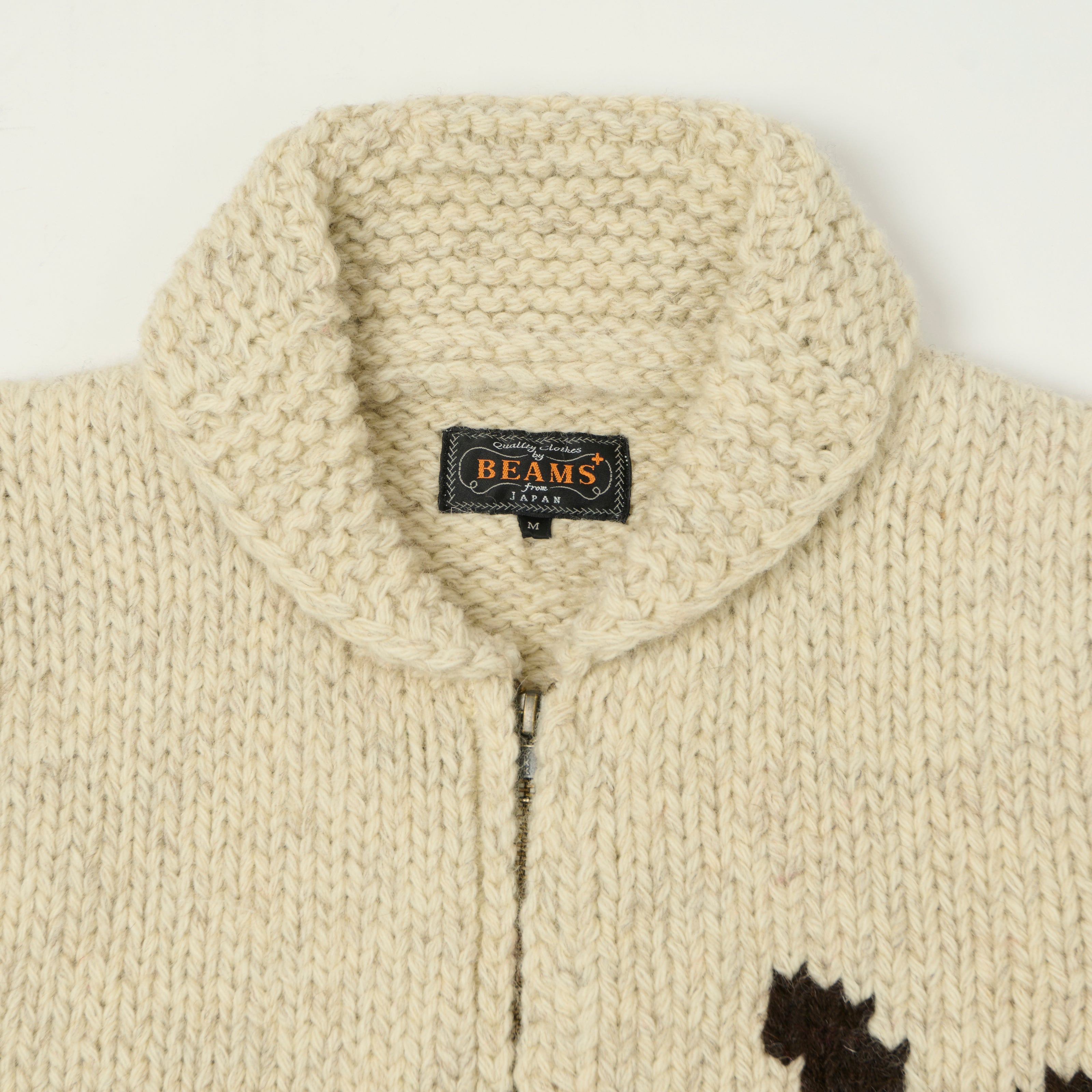 Beams Plus Shawl Collar Duck 'Cowichan' Vest - Beige