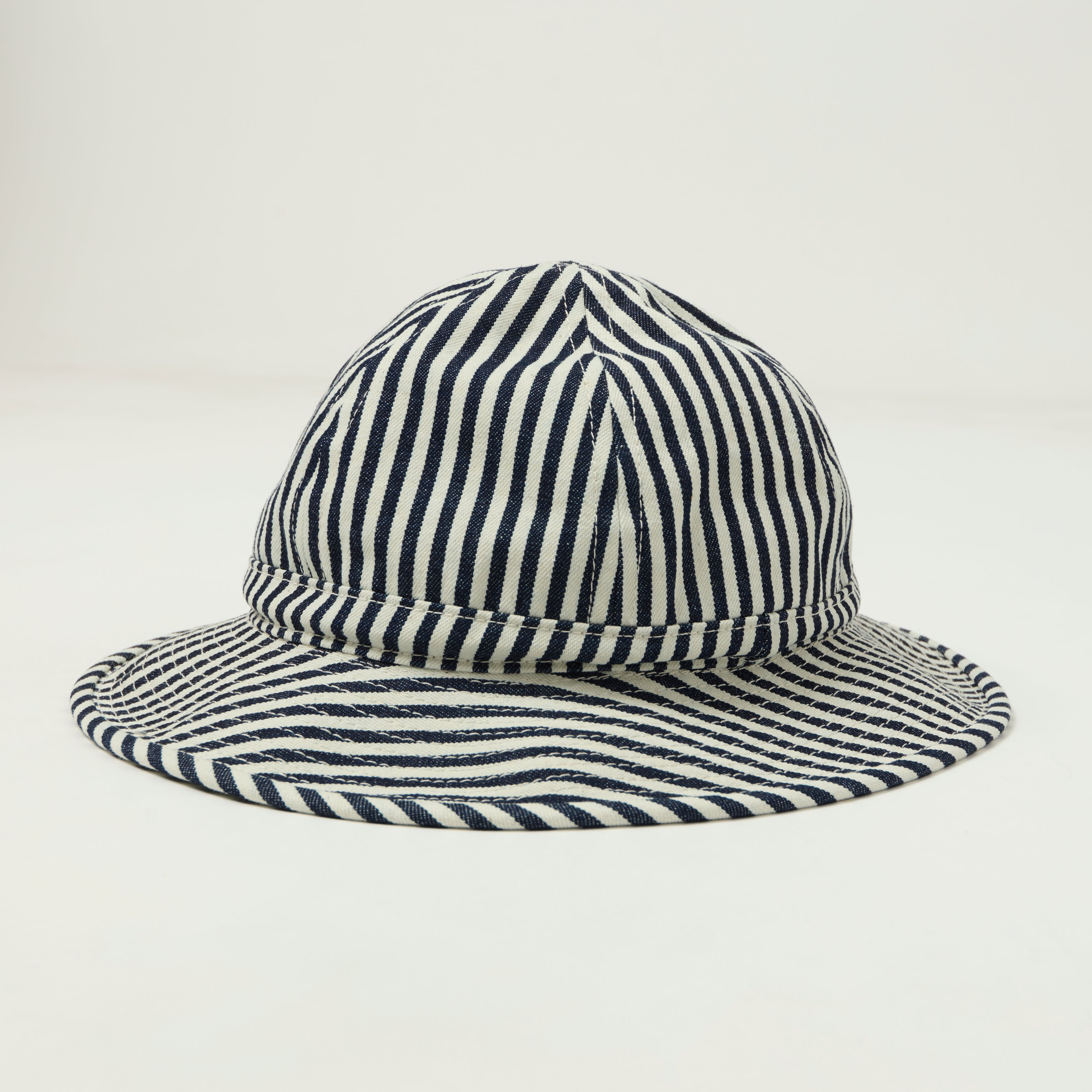 Beams Plus Hickory Stripe Military Hat - Black/White