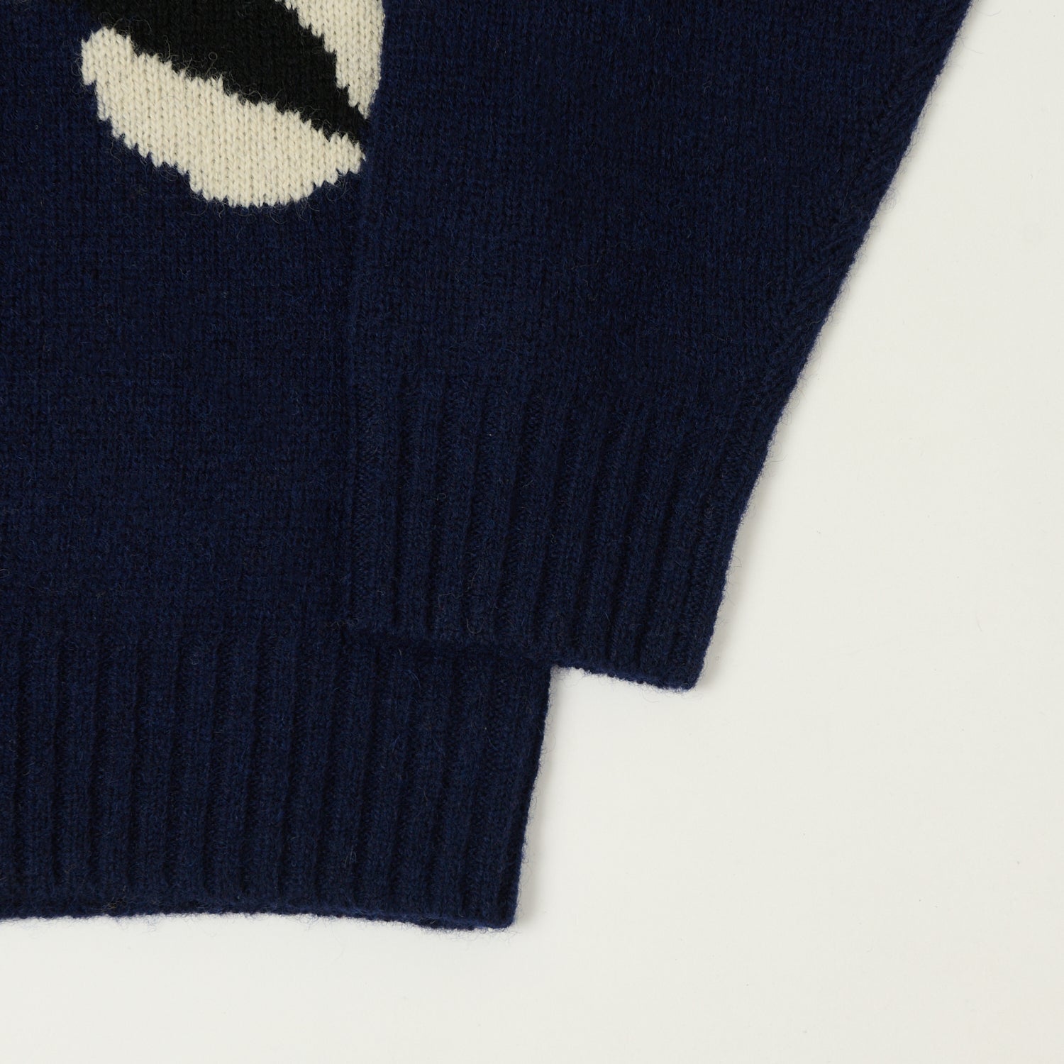 Beams Plus 'Intarsia' Mallard Knit Pullover - Navy