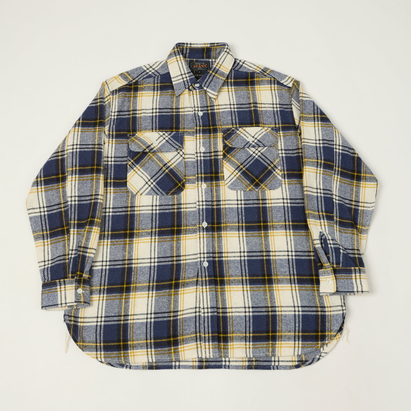 Beams Plus 'Jazz Nep' Plaid Flannel Shirt - Purple