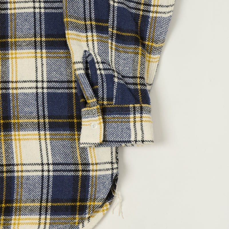 Beams Plus 'Jazz Nep' Plaid Flannel Shirt - Purple