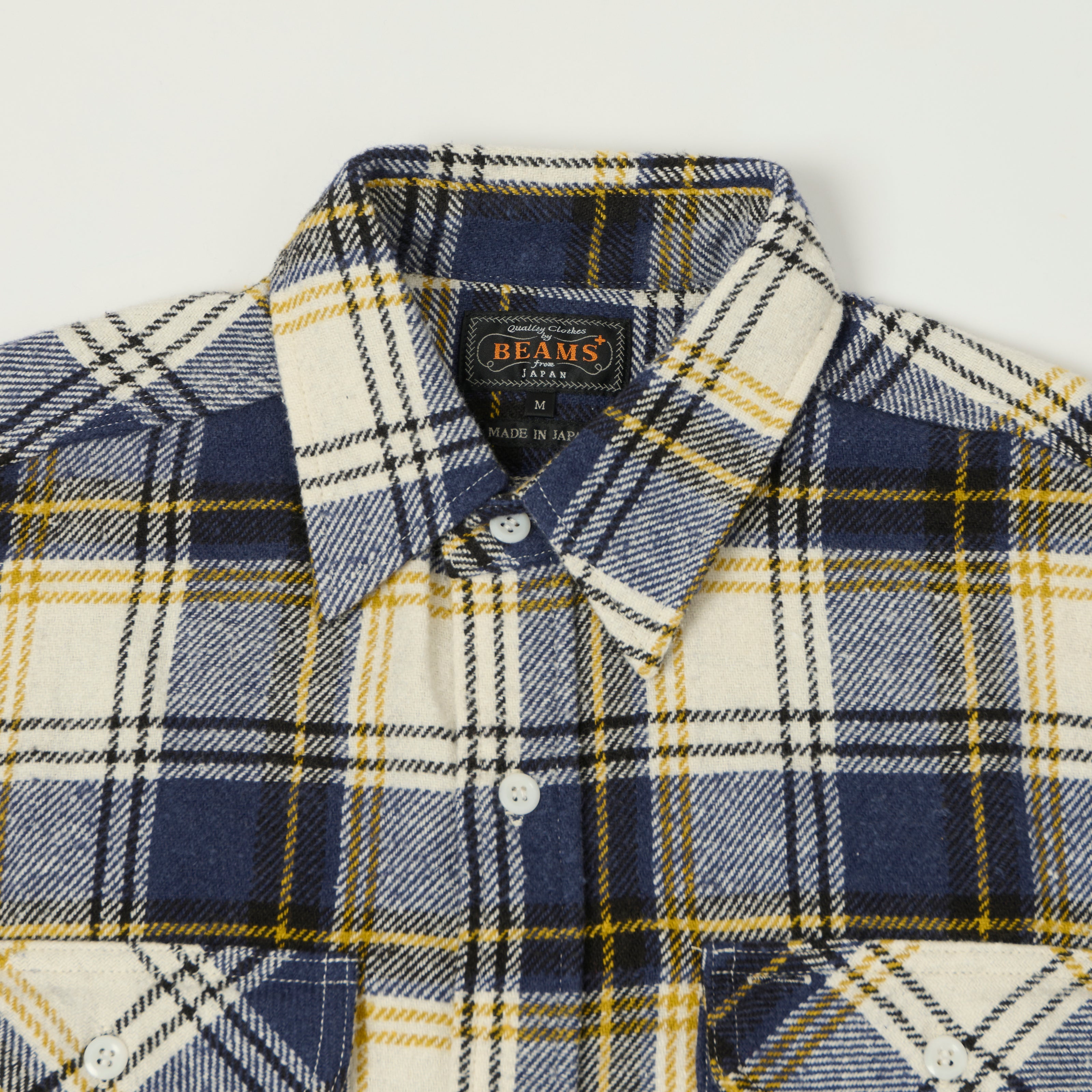 Beams Plus 'Jazz Nep' Plaid Flannel Shirt - Purple