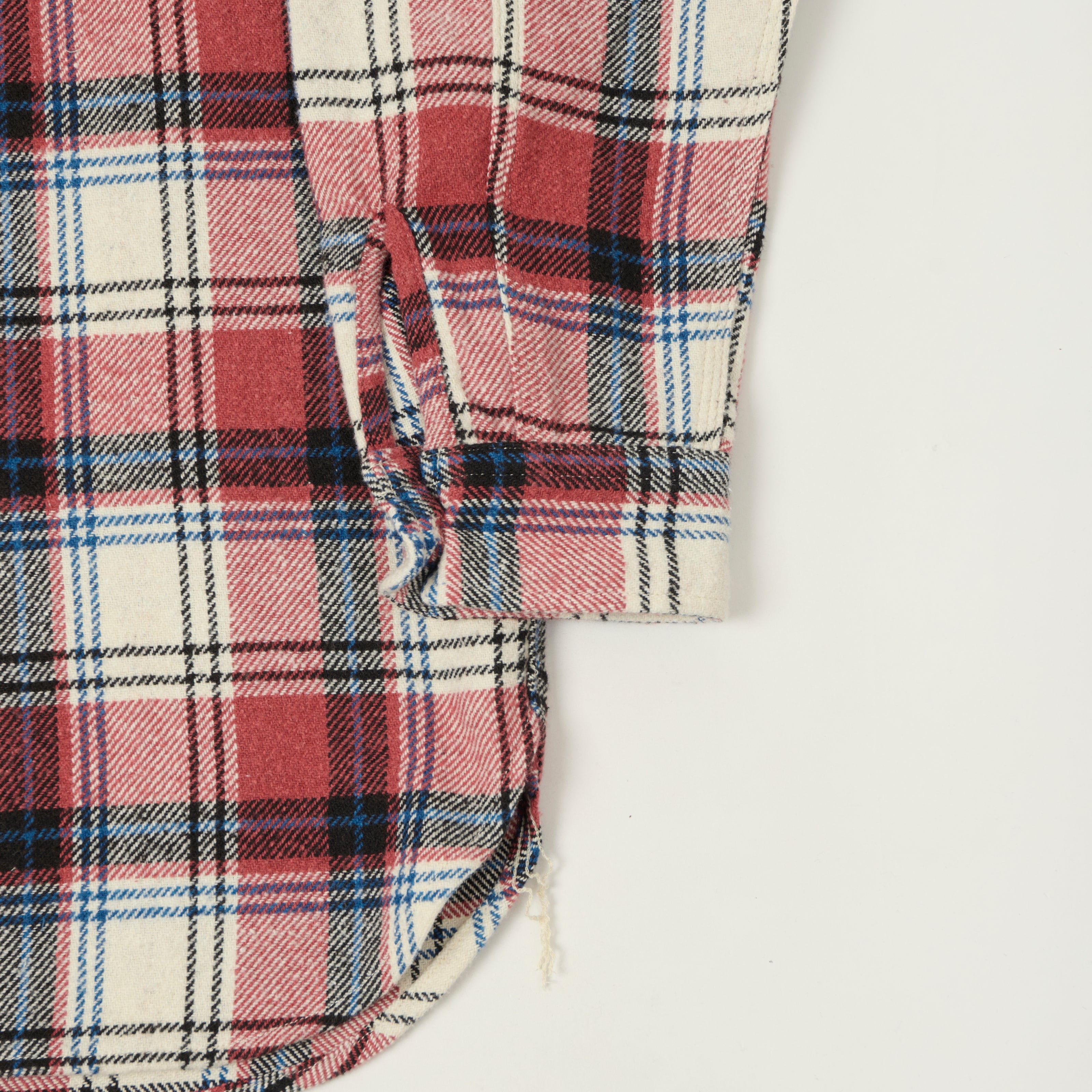 Beams Plus 'Jazz Nep' Plaid Flannel Shirt - Pink