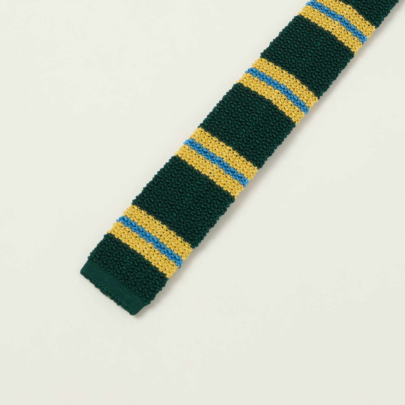 Beams Plus Striped Knitted Tie - Green