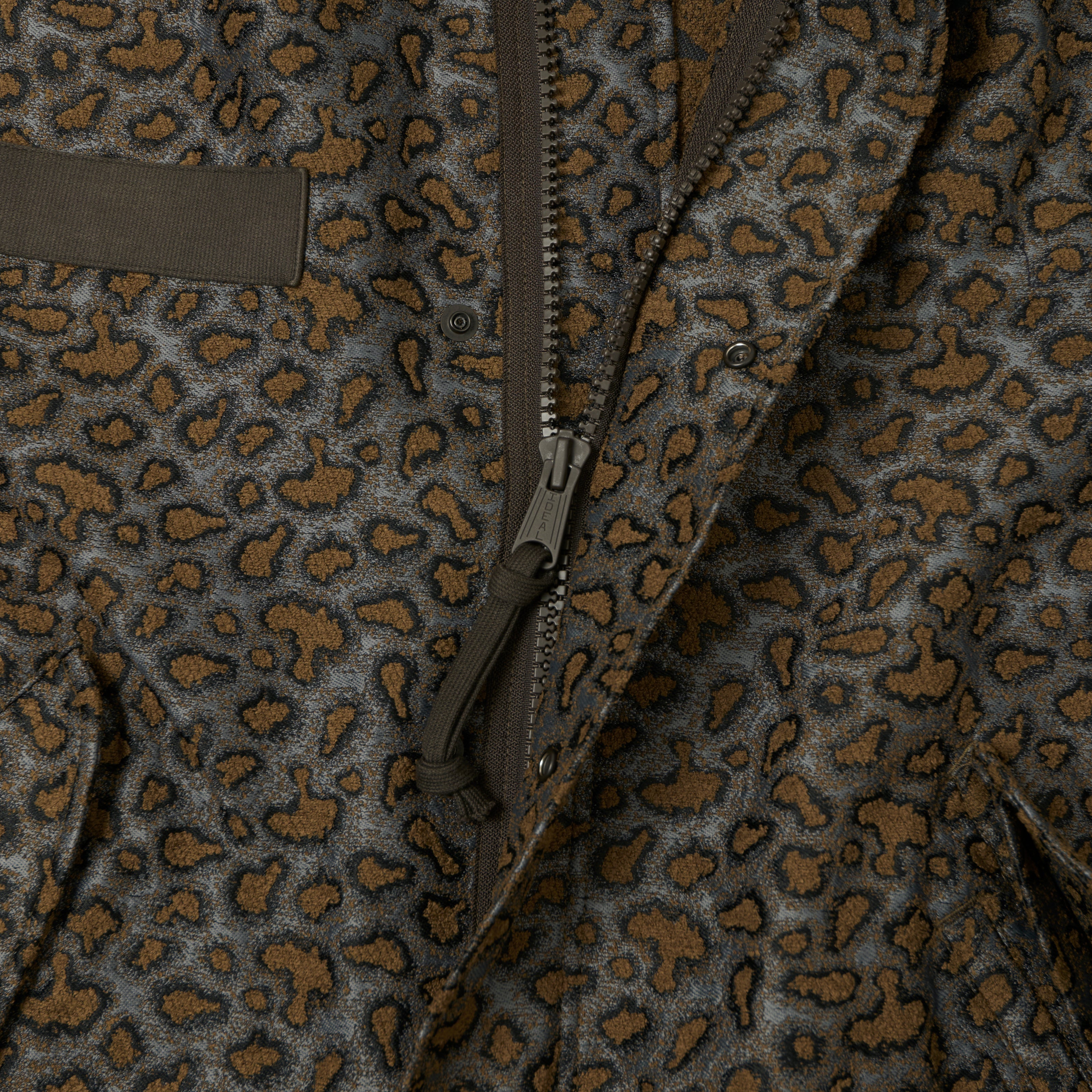 Beams Plus Camo Jacquard Parka - Charcoal