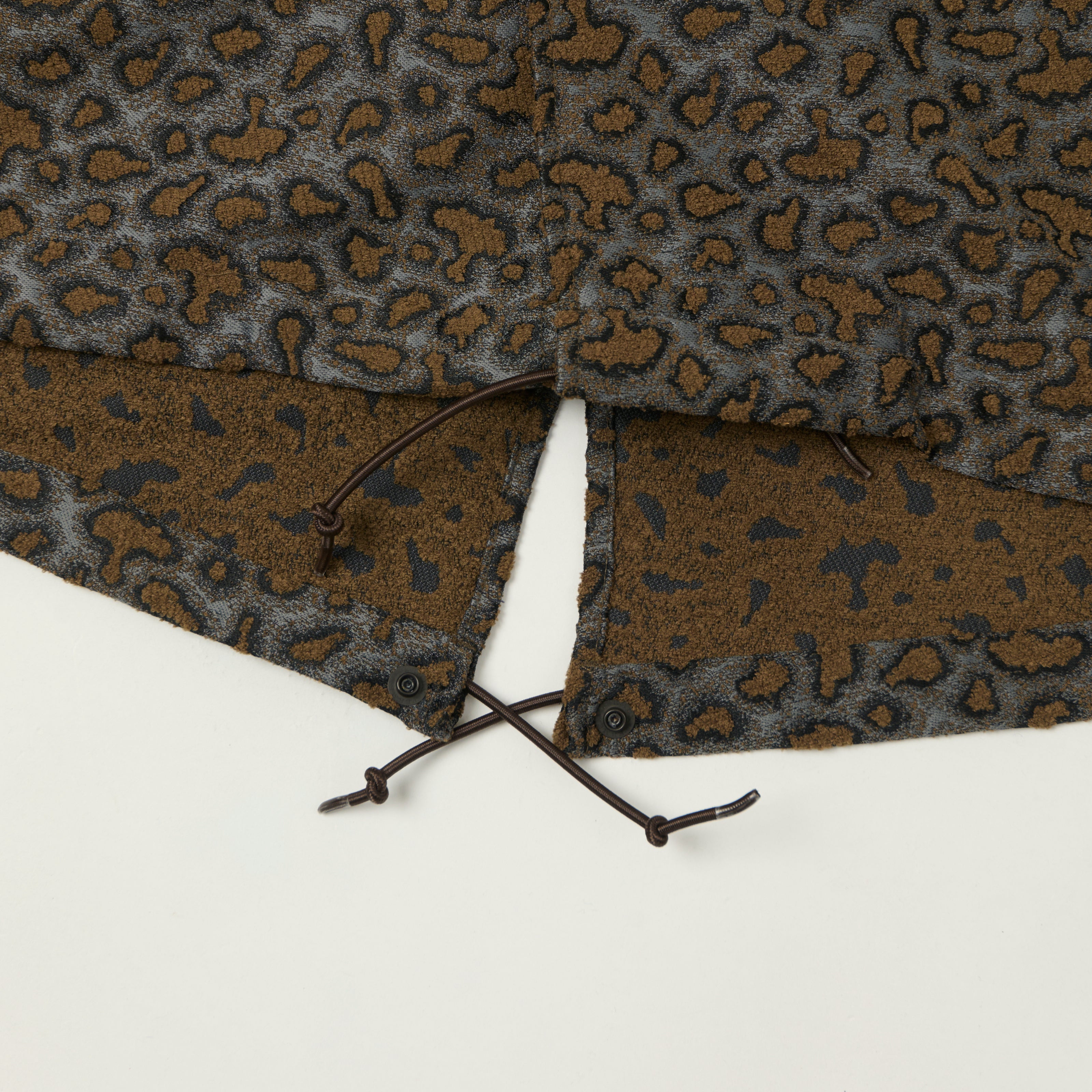 Beams Plus Camo Jacquard Parka - Charcoal