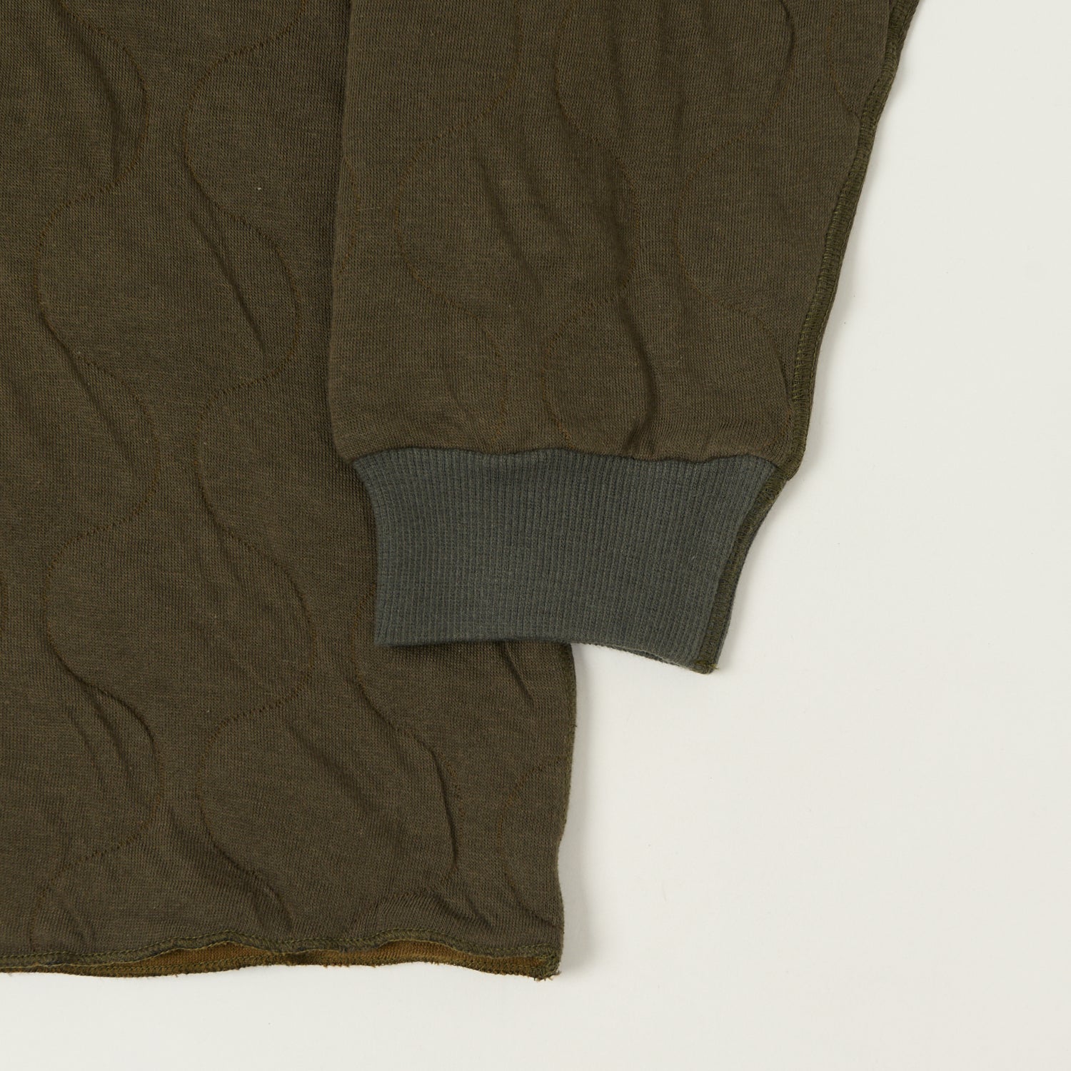 Beams Plus Military Quilt Sweatshirt - Olive