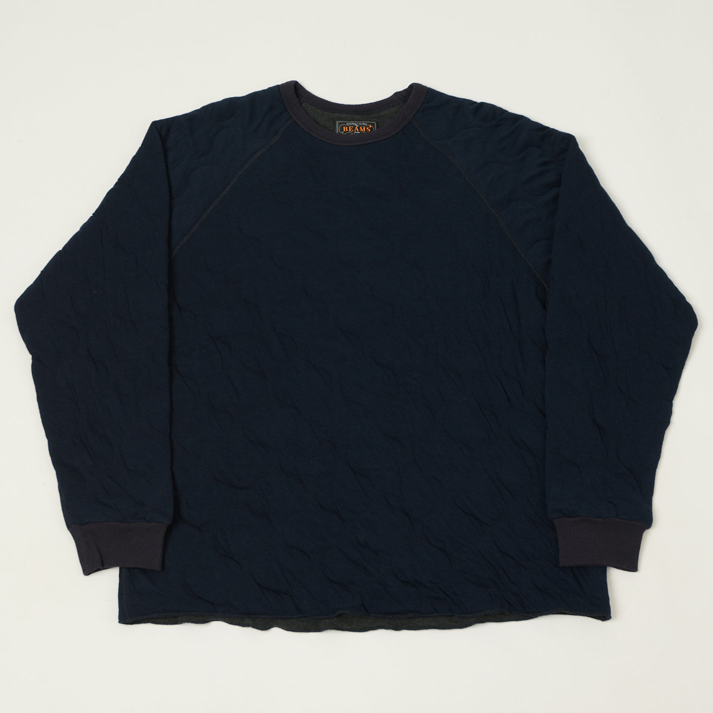 Beams Plus Military Quilt Sweatshirt - Navy