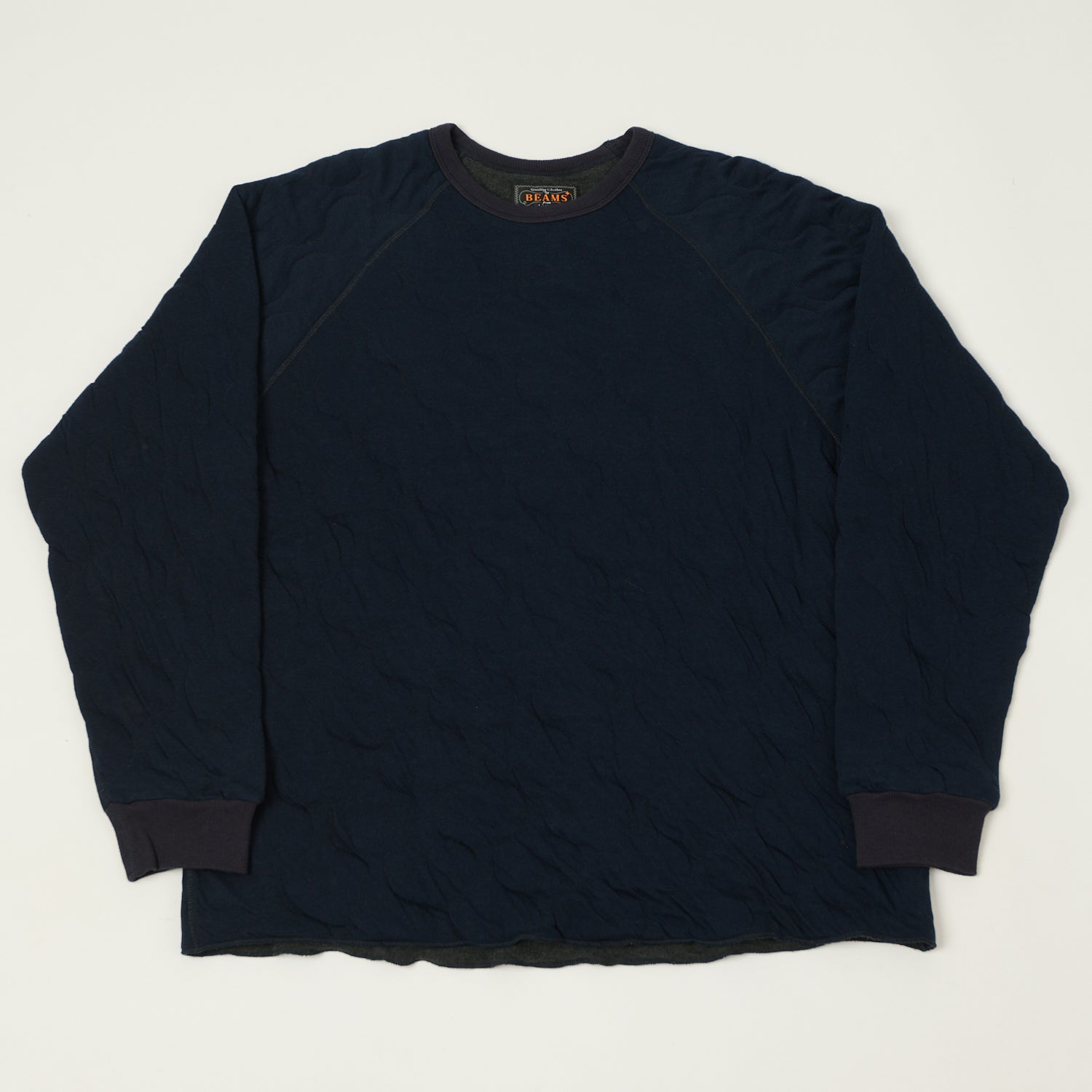 Beams Plus Military Quilt Sweatshirt - Navy