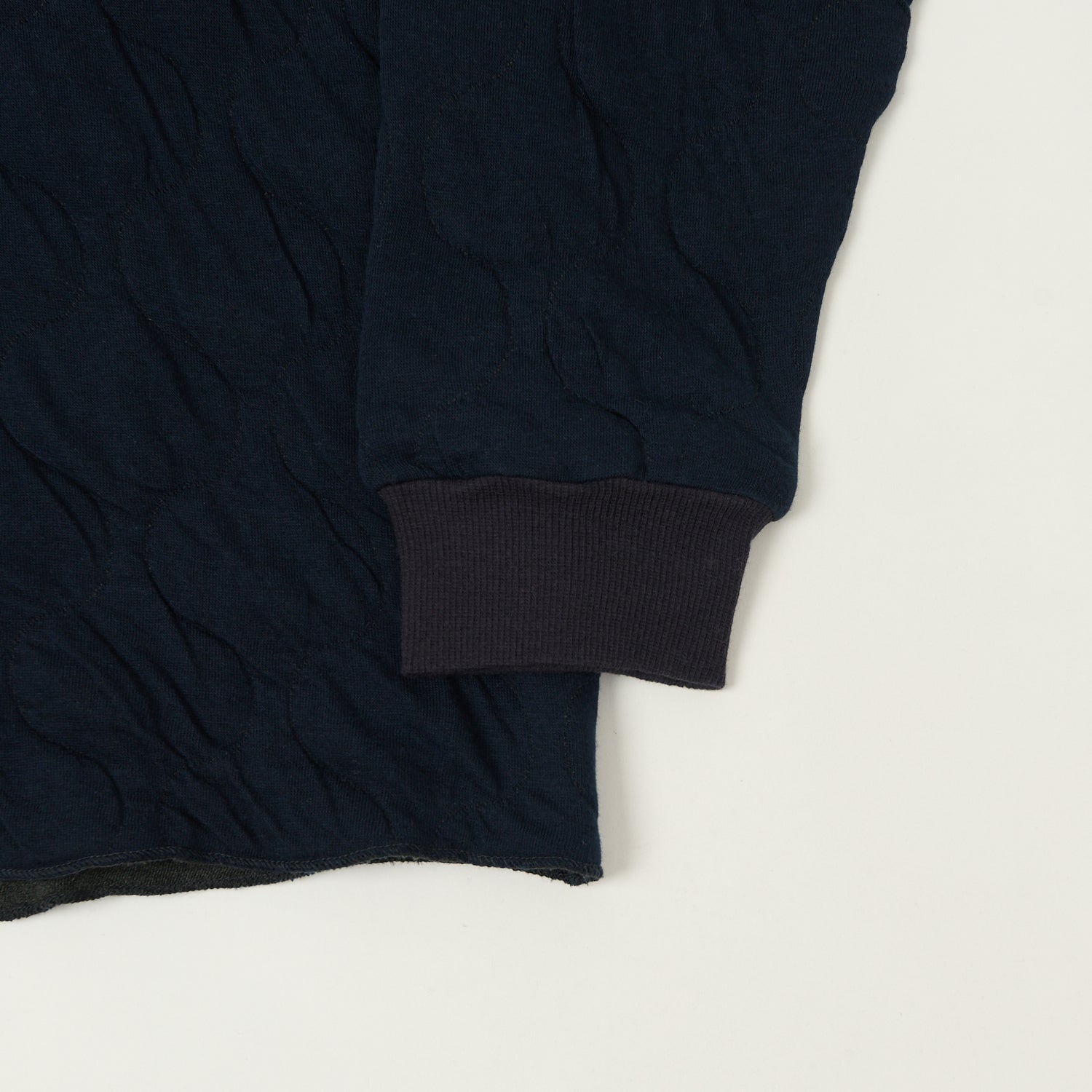 Beams Plus Military Quilt Sweatshirt - Navy