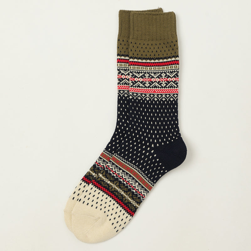 Beams Plus Nordic Socks - Navy