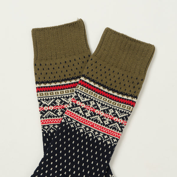 Beams Plus Nordic Socks - Navy