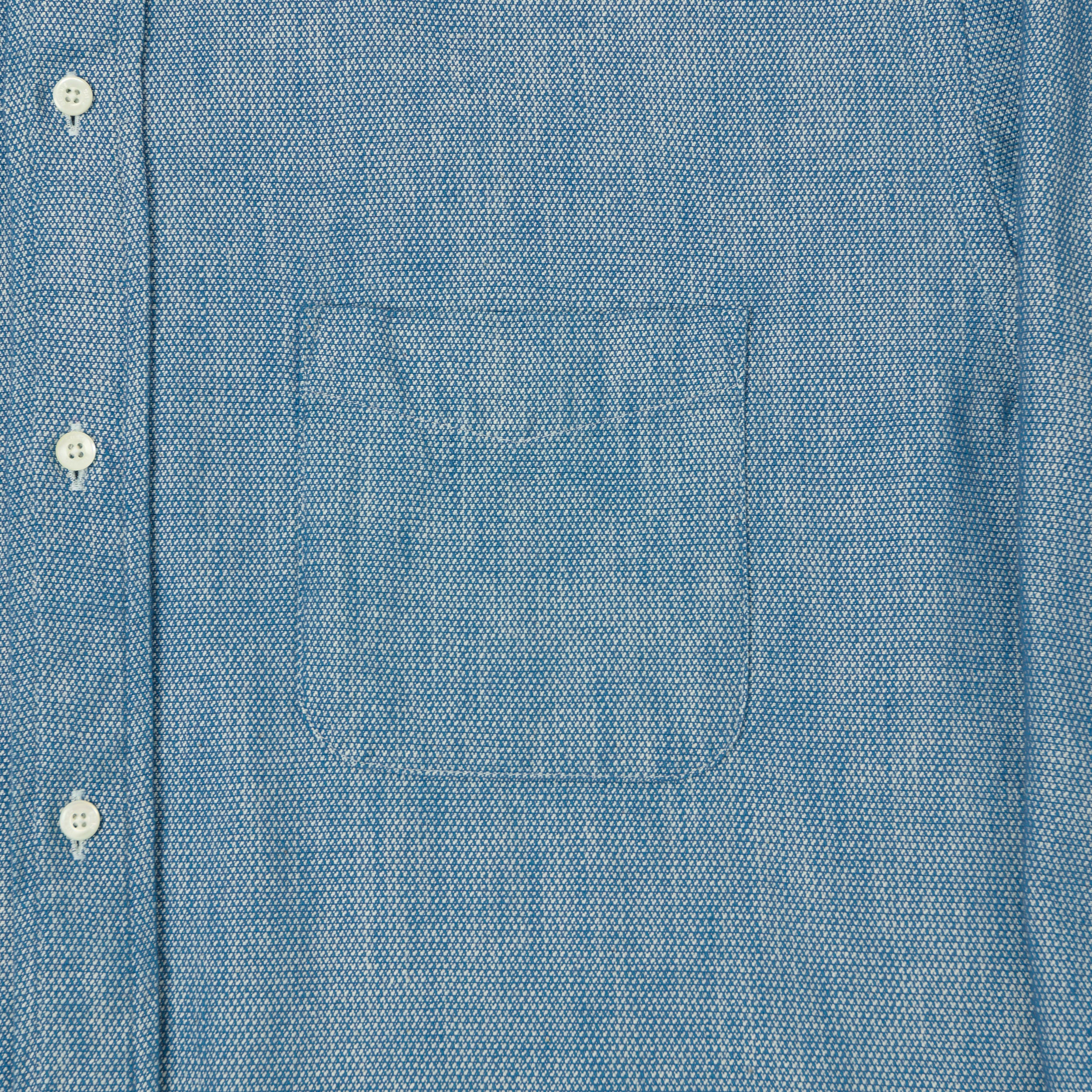 Beams Plus Low Tension Oxford Cloth Button Down Shirt - Light Indigo