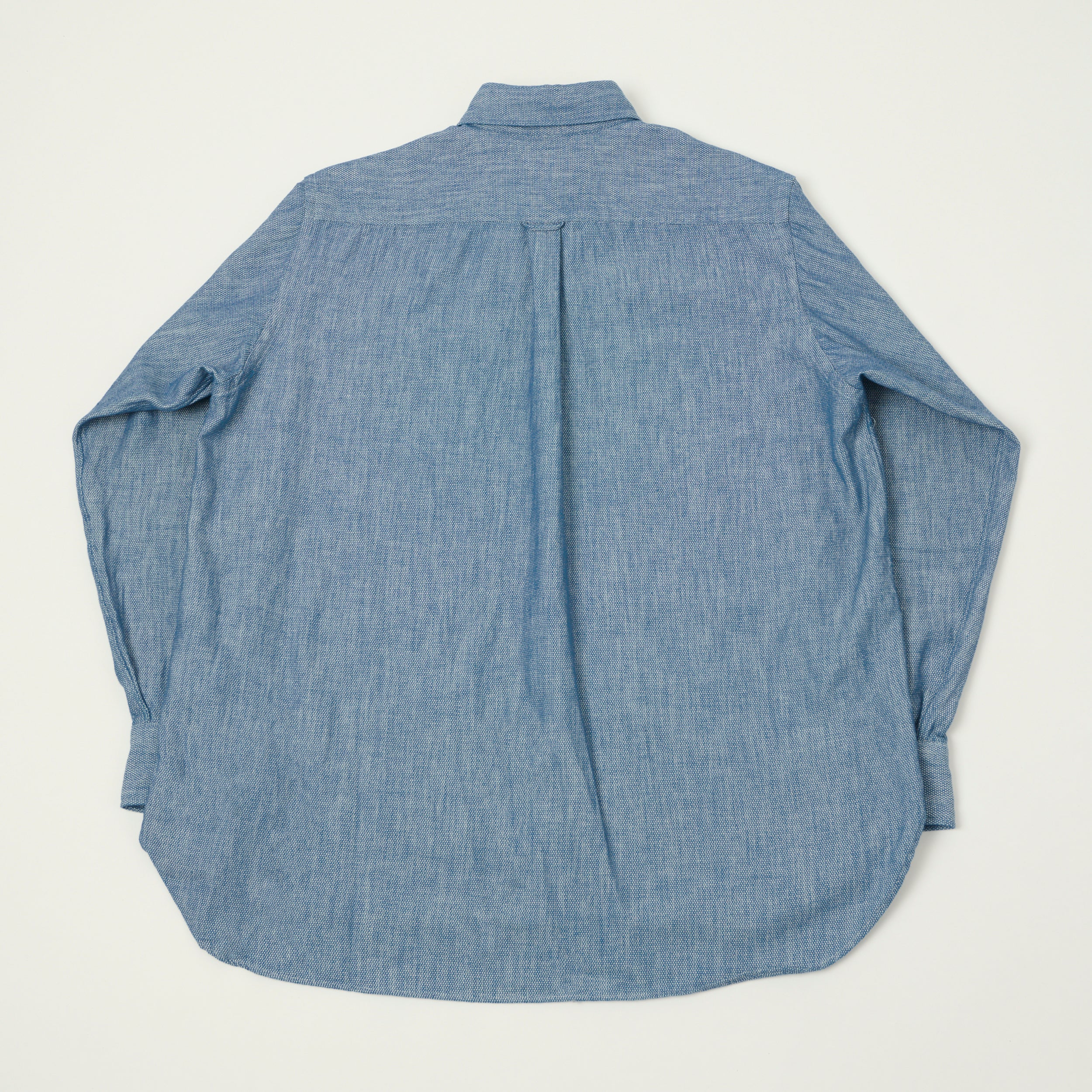 Beams Plus Low Tension Oxford Cloth Button Down Shirt - Light Indigo