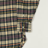 Beams Plus Button Down Plaid Shirt - Beige